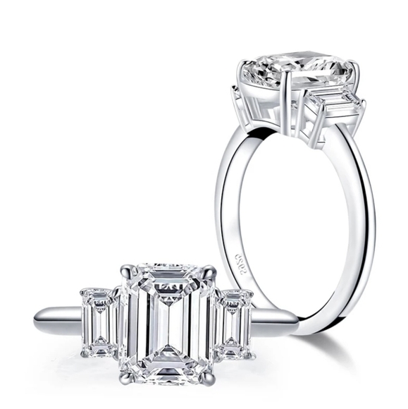 Jewelry Jewelry - Sona Emerald Cut Diamond Ring S7